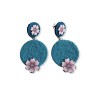 Boucles d'oreilles pendantes, cerisier en fleur, en pâte polymère
