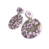 Boucles d'oreilles pendantes, cerisier en fleur, en pâte polymère