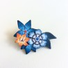 Broche fleurie en pâte polymère