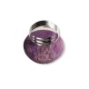 Bague big size fleurs vertes et violettes, en pâte polymère