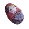 Mathilde, broche matriochka fleurie en pâte polymère