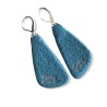 Boucles d'oreilles pendantes bleu lagon, en pâte polymère