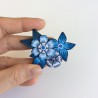 Broche fleurie en pâte polymère