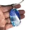 Pendentif fleuri collection lagon, en pâte polymère
