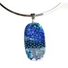 Pendentif fleuri collection lagon, en pâte polymère
