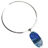 Pendentif fleuri collection lagon, en pâte polymère