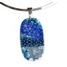 Pendentif fleuri collection lagon, en pâte polymère
