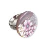Bague cerisiers en fleurs, en pâte polymère