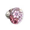 Bague cerisiers en fleurs, en pâte polymère