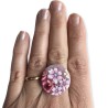 Bague cerisiers en fleurs, en pâte polymère