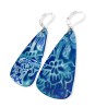 Boucles d'oreilles pendantes bleu lagon, en pâte polymère