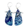 Copy of boucles d'oreilles pendantes bleu lagon, en pâte polymère