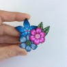 Broche fleurie en pâte polymère