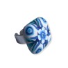 Bague fleurs bleues, en pâte polymère