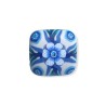 Bague fleurs bleues, en pâte polymère