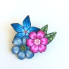 Broche fleurie en pâte polymère