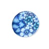 Big bague joli bouquet aux fleurs bleues, en pâte polymère