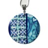 Pendentif rond moyen, collection lagon, en pâte polymère