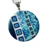 Pendentif rond moyen, collection lagon, en pâte polymère