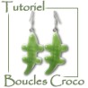 Tutoriel pdf : réaliser des boucles d'oreilles bonbon croco (pâte polymère) - français
