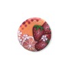 Bague exotique, fruits et hibiscus, en pâte polymère