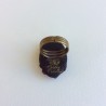 Bague rouge fleurie en pâte polymère
