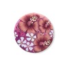 Big bague exotique, hibiscus, en pâte polymère