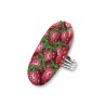 Big bague ovale fraises, en pâte polymère