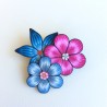 Broche fleurie en pâte polymère