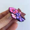 Broche fleurie en pâte polymère