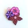 Broche fleurie en pâte polymère