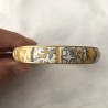 Bracelet fleurs, jaune moutarde, en pâte polymère