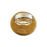 Bague graphique jaune moutarde, en pâte polymère