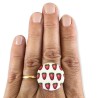 Bague aux fraises, en pâte polymère