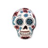 Bague sugar skull, calavera aux yeux ronds, en pâte polymère - halloween