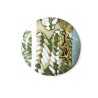 Bague graphique vert et bronze doré, en pâte polymère