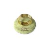 Bague graphique vert et bronze doré, en pâte polymère