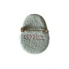 Broche matriochka fleurie vert bronze en pâte polymère