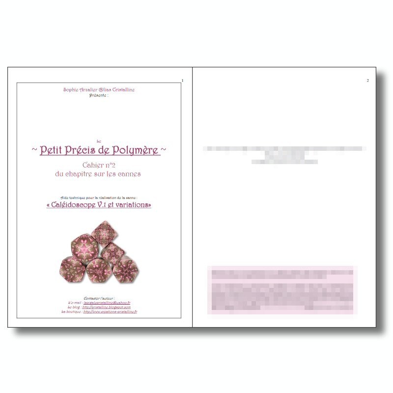 Tutoriel pdf : réaliser une canne kaleidoscope (pâte polymère)