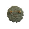 Broche fleur unie vert bronze en pâte polymère