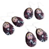 Boucles d'oreilles matriochkas fleuries en pâte polymère