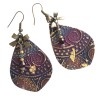 Boucles d'oreilles bohème cachemire, en pâte polymère