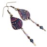 Boucles d'oreilles bohème cachemire mini goutte, en pâte polymère