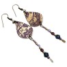 Boucles d'oreilles bohème cachemire mini goutte, en pâte polymère