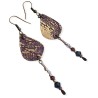 Boucles d'oreilles bohème cachemire mini goutte, en pâte polymère