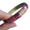 Bracelet bohème ton champagne rosé, en pâte polymère