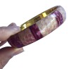 Bracelet bohème ton champagne rosé, en pâte polymère