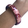 Bracelet bohème ton champagne rosé, en pâte polymère