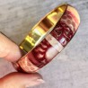 Bracelet bohème ton champagne rosé, en pâte polymère