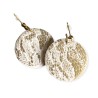 Boucles d'oreilles pendantes poinsettias, en pâte polymère